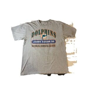 Miami Dolphins Vintage 90s Jason Taylor T-Shirt Men's Size Large NFL Football